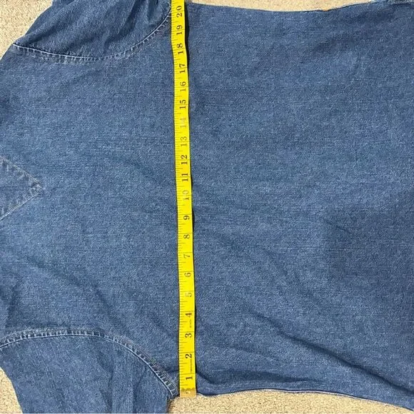 RARE Vintage Oversized Wrangler Denim Hoodie Jacket 90s Macau 100% Cotton L - Picture 11 of 11